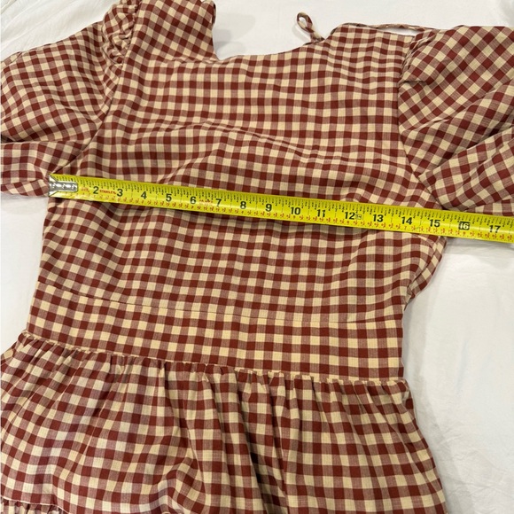 En Saison Red and White A-Line Skirt - Picture 7 of 9